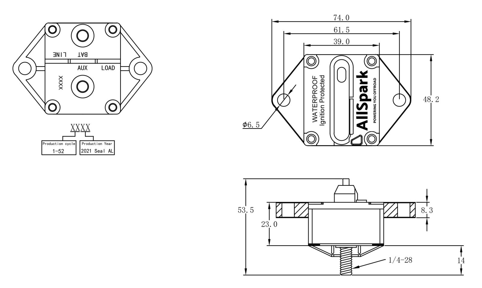 Circuit Breakers Flush Mount 200A Offroad Living
